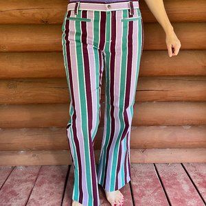 Vintage Time and Place Striped Flair Jeans